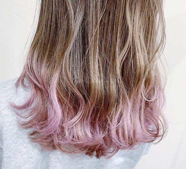 ピンクパープル裾カラー Techrise豊橋店 カットモデル サロンモデル探しはmodeca モデカ