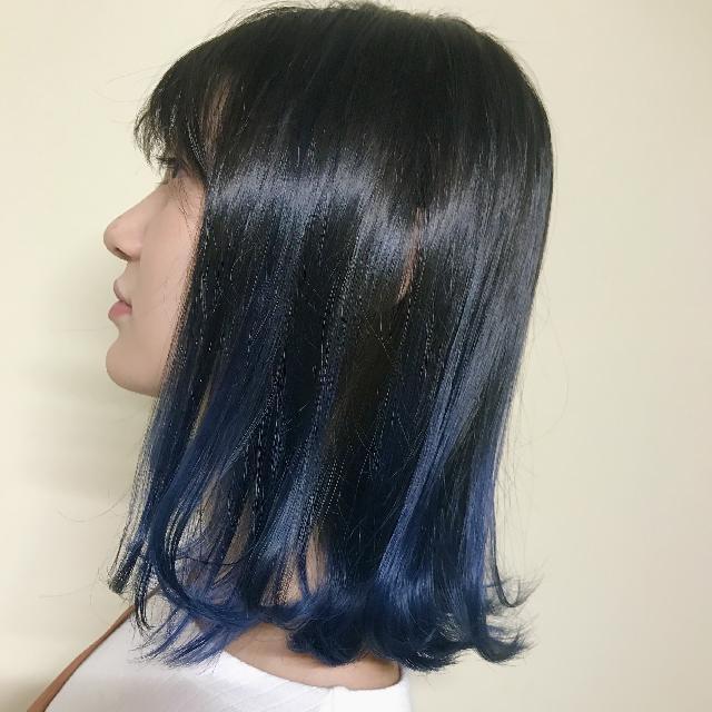 ブルーブラックグラデーション Marinate カットモデル サロンモデル探しはmodeca モデカ